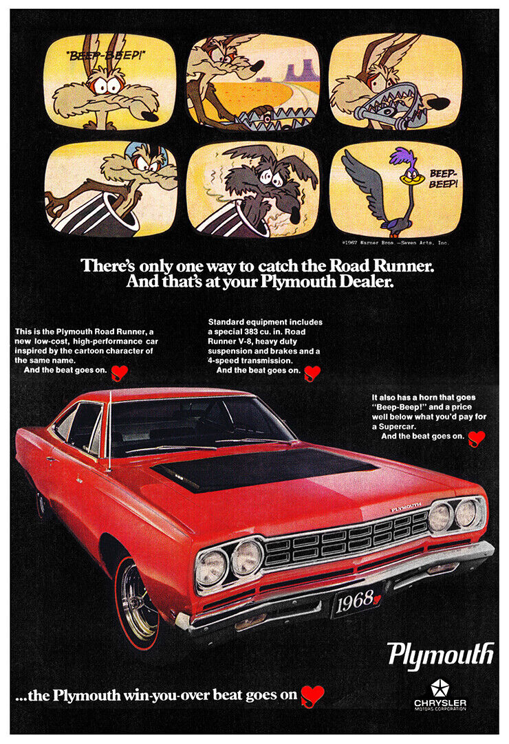 The 1968 Plymouth Road Runner advertising Stellantis North America Archives 3