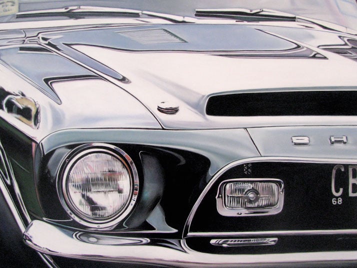 Ford Mustang front end illustration by Cheryl Kelley 4