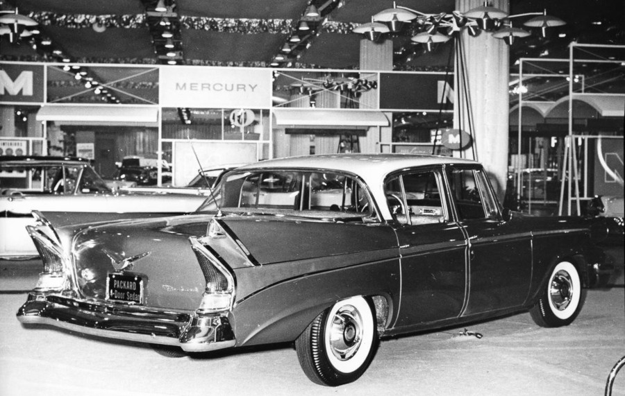 1958 Packard sedan at an auto show Packard Archives CROPPED AND RESIZED 4