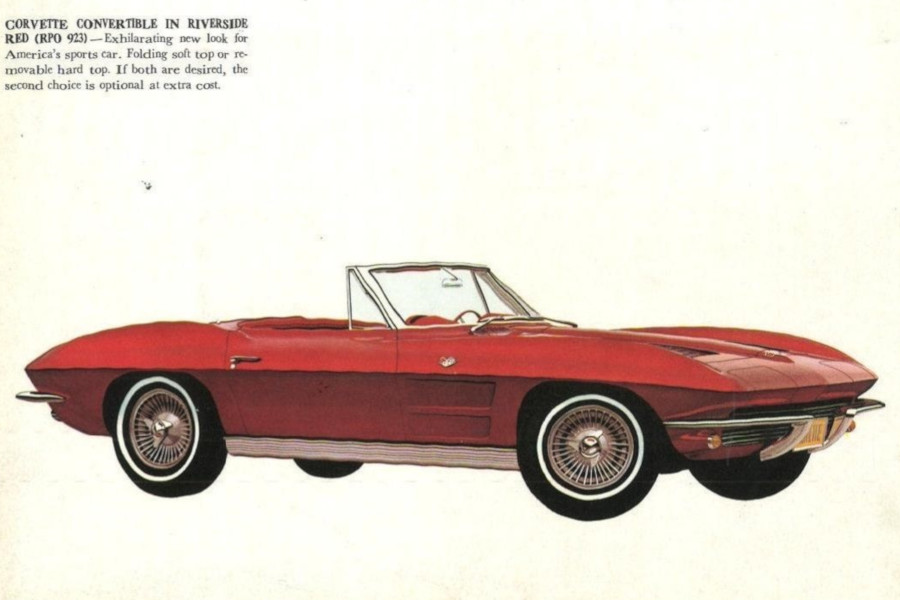 The 1963 Corvette convertible from the color trim book Tate Collection RESIZED 2