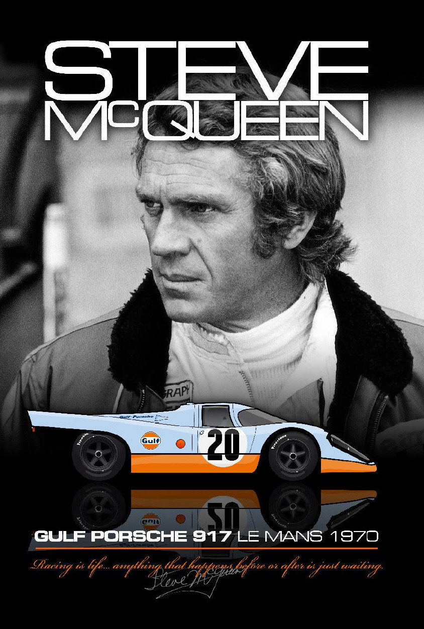 McQueens 1970 Le Mans movie poster Cinema Center Films CROPPED 8