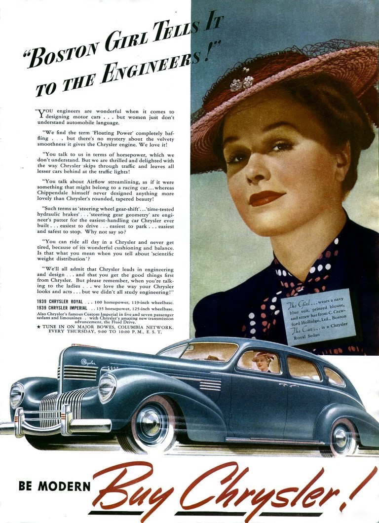 1939 Chrysler ad Robert Tate Collection 2