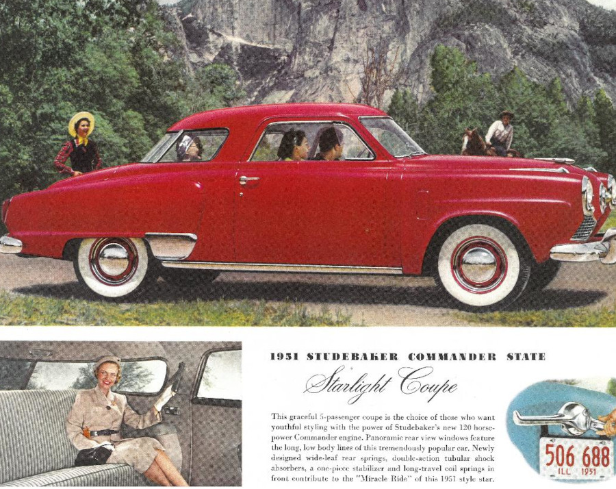 1951 Studebaker Starflight coupe in red Robert Tate Collection CROPPED AND RESIZED 6