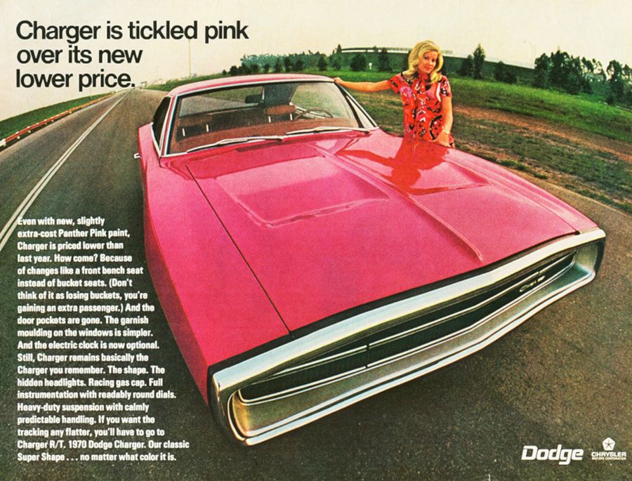 1970 Dodge Charger magazine ad Chrysler Archives RESIZED 5