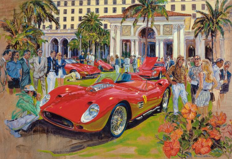 Ferrari Art at the Breakers 1990 by Ken Dallison 6