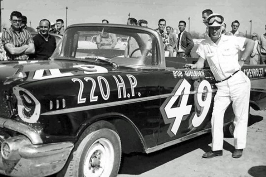 Bob Welborn and his 1957 Chevy championship car 6