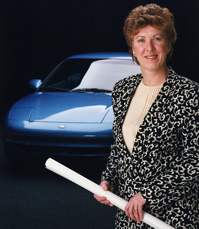 Mimi Vandermolen with the Ford Probe Ford Motor Company Archives 8