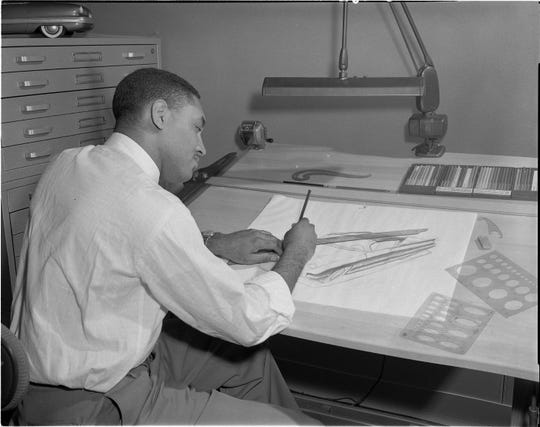 McKinley Thompson working at Ford 1950s Ford Motor Company Archives 1