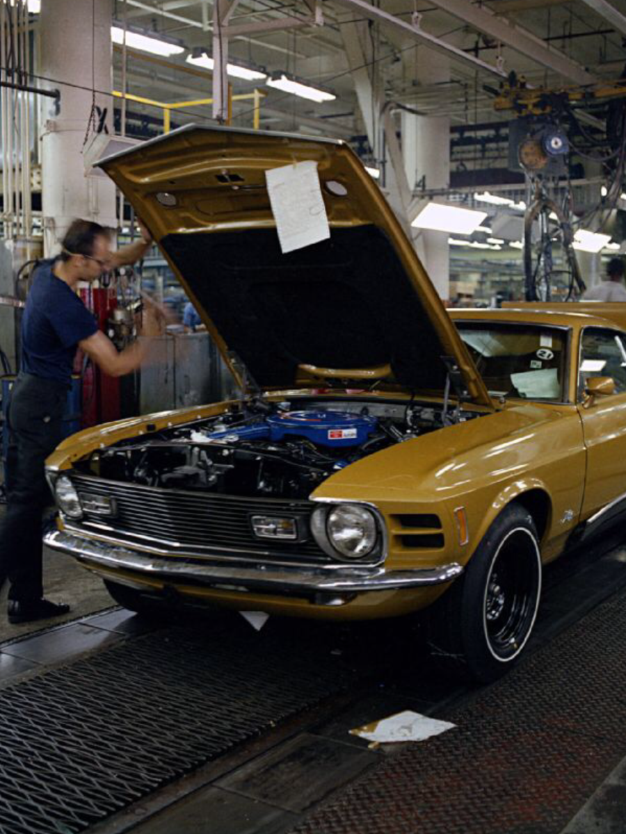 1970 Ford Mustang on the line Ford Motor Co RESIZED