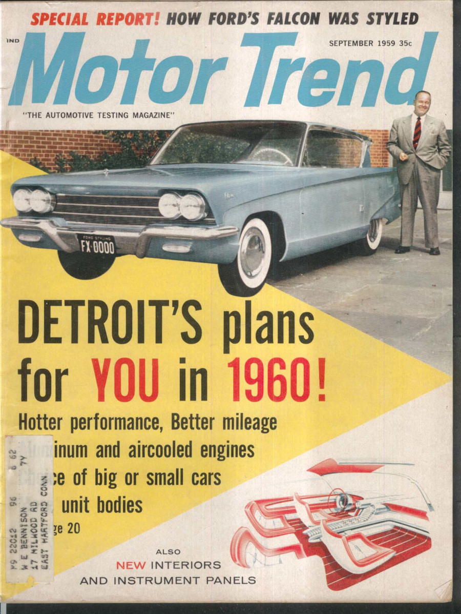 Motor Trend September 1959 with Ford Design Chief George Walker RESIZED 2