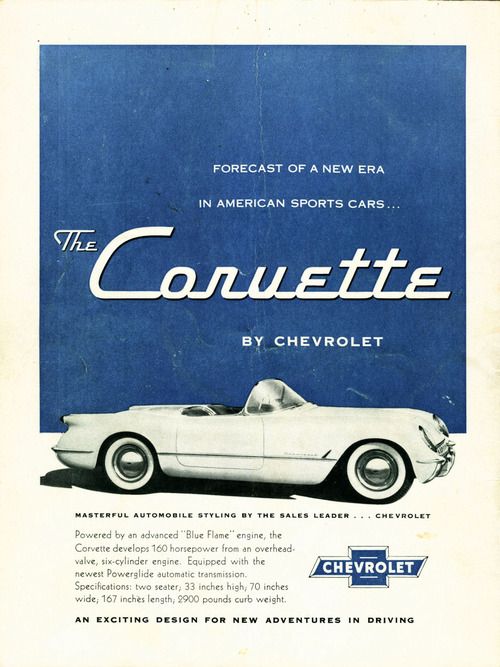 1953 Corvette ad GM Media Archives 5