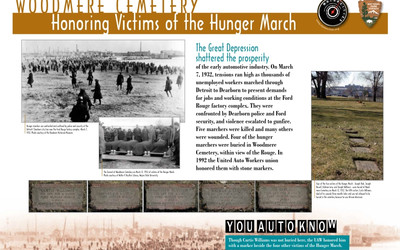 Hunger March at Woodmere Cemetery
